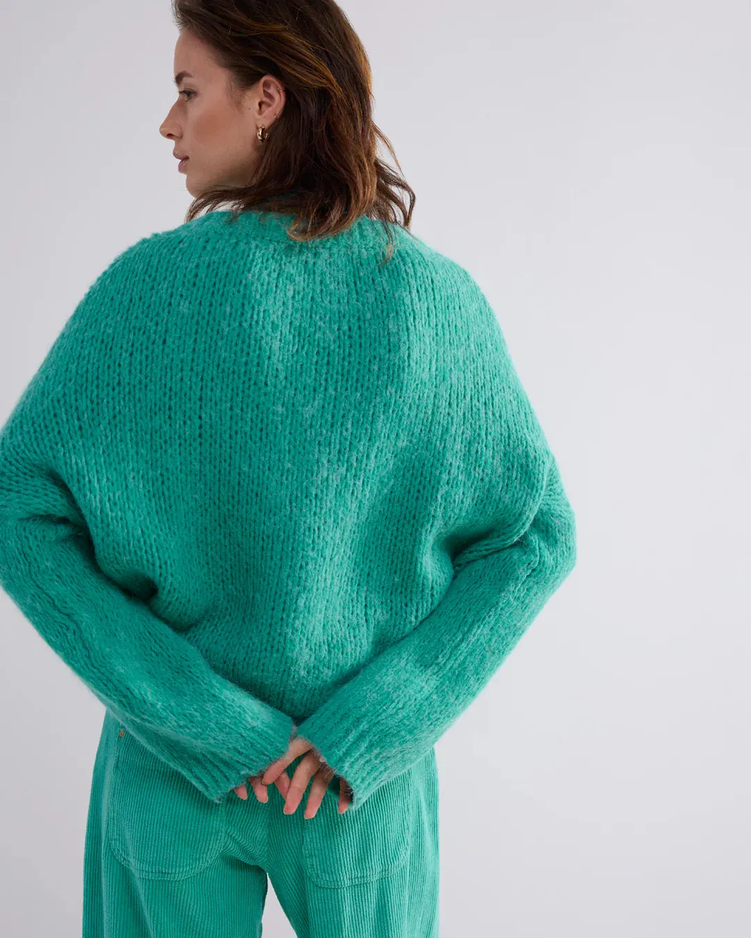 Alpaca Blend Sweater - Peacock