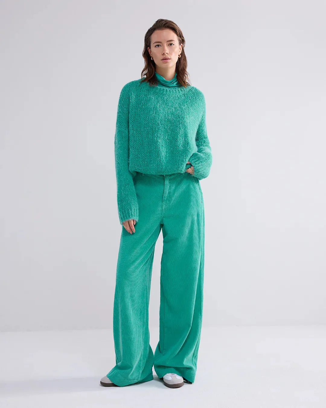 Alpaca Blend Sweater - Peacock