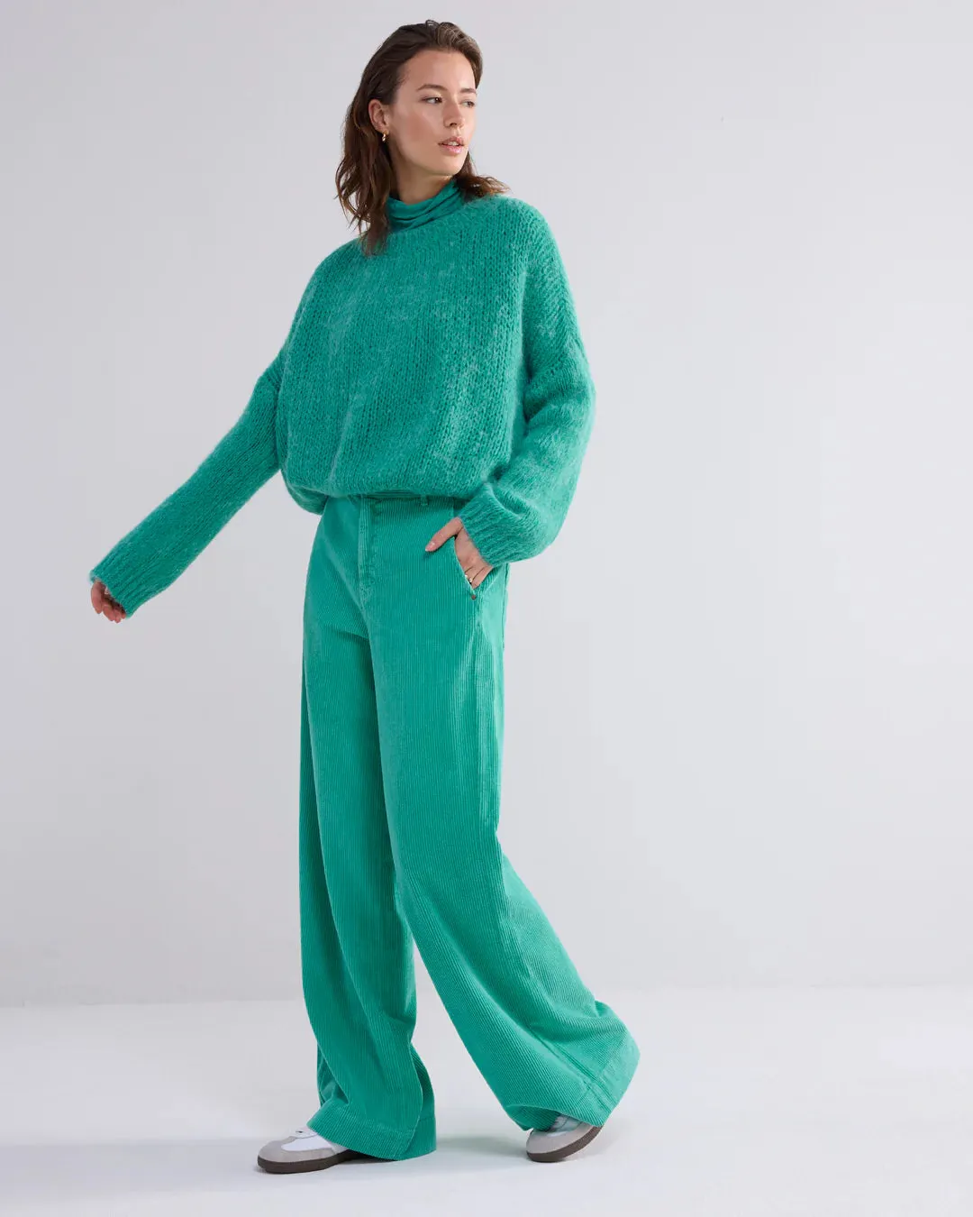 Alpaca Blend Sweater - Peacock