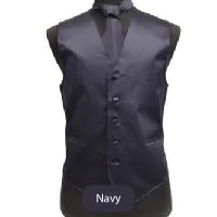 Navy Mens Solid Vest