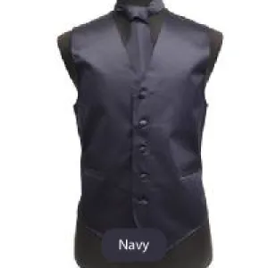 Navy Mens Solid Vest