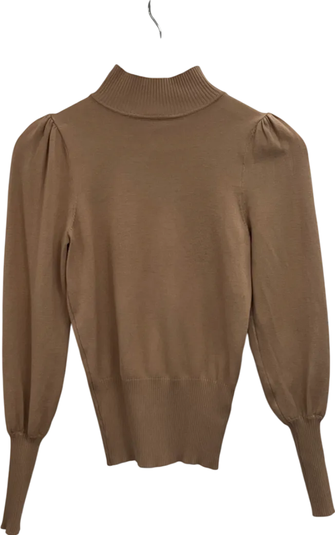 New Look Beige High Neck Jumper UK 6