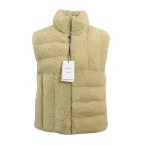 NWT Bottega Veneta Beige Beige Shearling Vest