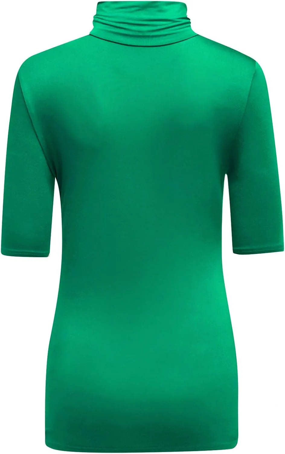 OThread & Co. Women's Half Sleeve Turtleneck T-Shirt Basic Stretch Layer Comfy High Neck Top