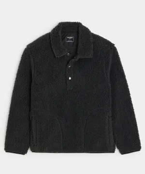 Sherpa Snap Pullover in Charcoal