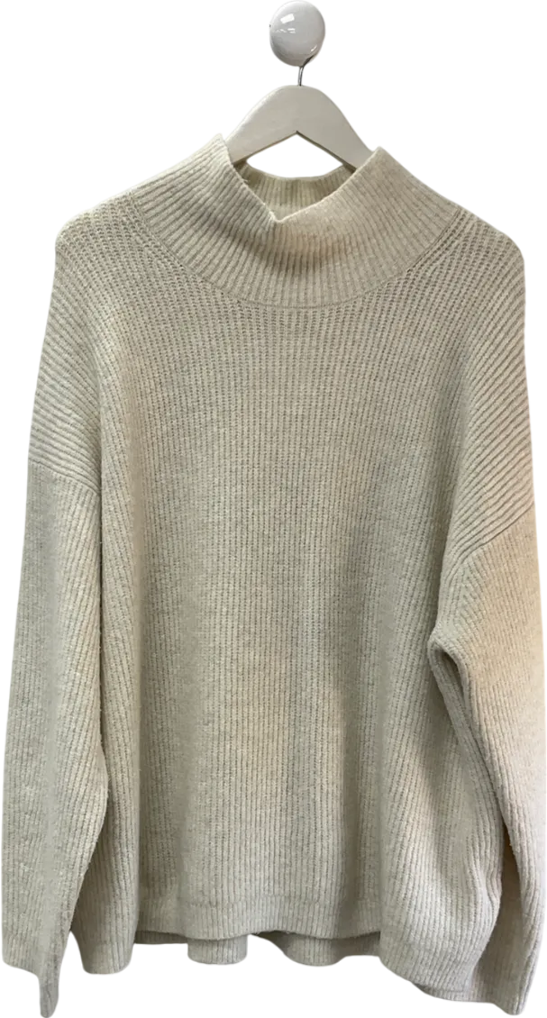 Uniqlo Cream Soufflé Yarn High Neck Jumper UK XXL