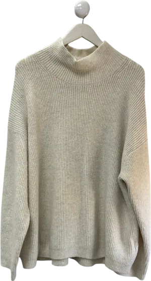 Uniqlo Cream Soufflé Yarn High Neck Jumper UK XXL