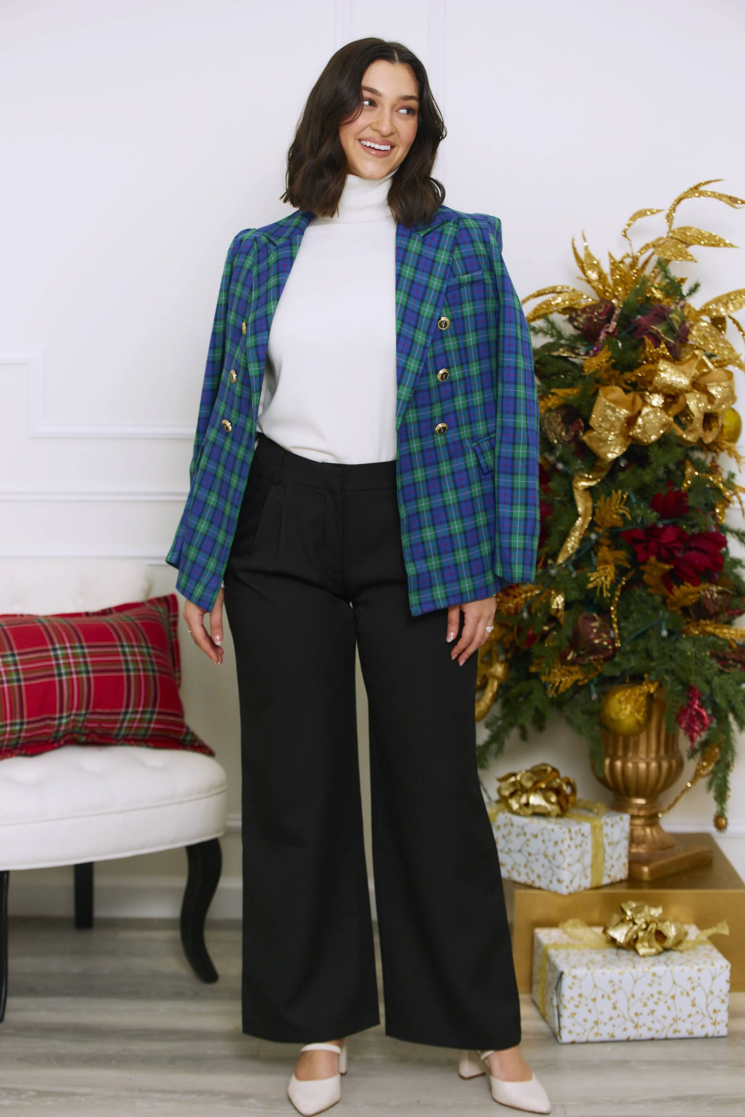 What A Sight Wide Leg Pleated Trousers - Black