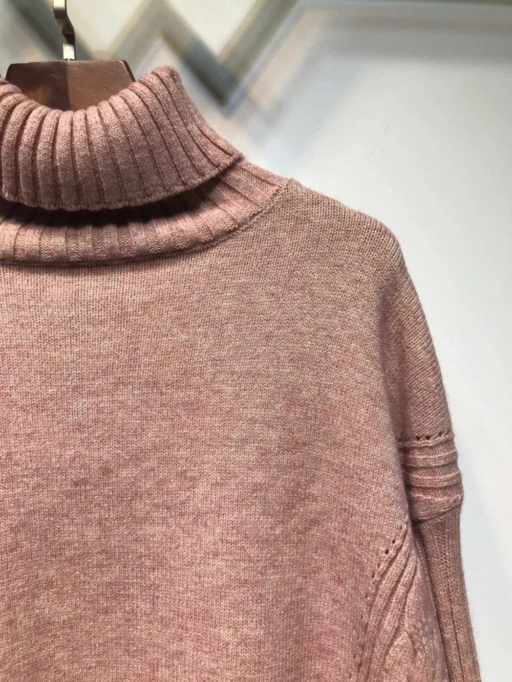 Women tracksuit spring autumn knitted suits 2 piece set warm turtleneck sweater wide legs pants